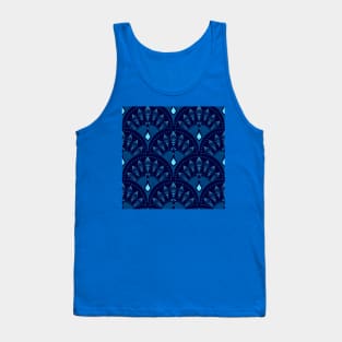 Classic Blue Peacock Scales Tank Top